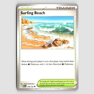 Surfing Beach - MEG 129/132 - U NM / Mint ME01: Mega Evolution Single
