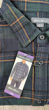 Eddie Bauer XXL Shirt Mens Green Plaid Bristol Flannel Button Up NWT
