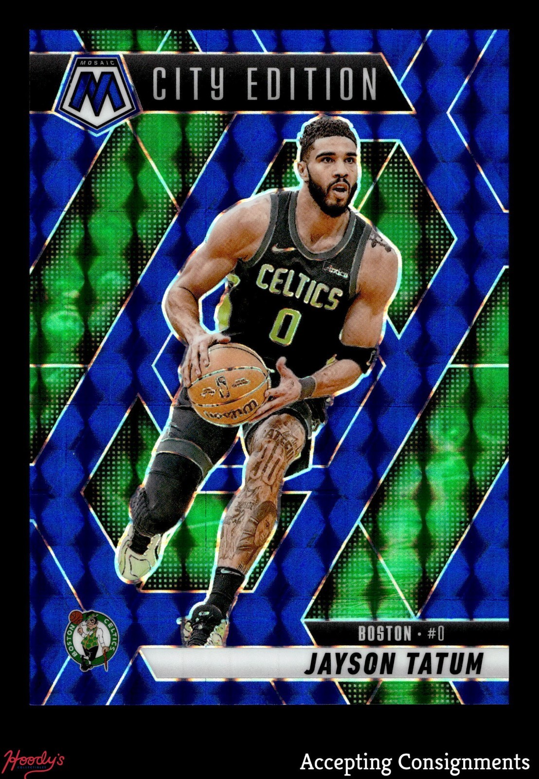 2024-25 Panini Mosaic Mosaic Blue #287 Jayson Tatum 82/199 City Edition CELTICS