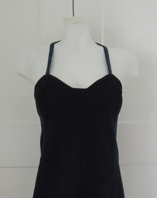 VTG. Moncler Women Stirrup Navy Ski Snowboarding Bibs sz 44 (US M) READ