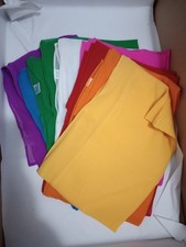 Lot of 8 Sheer Chiffon Scarves  14 x 56  Solid Colors  100 Polyester ...