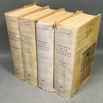 Historia de la Literatura Espanola ALBORG 1979 FULL 4 Volume Set SPANISH HCDJ