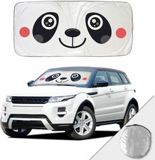 Car Windshield Sunshade, Cartoon Auto Sun Shade Foldable Sun Visor Panda