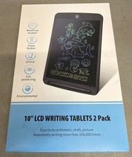 LCD Writing Tablet 10 Inch 2 Pack Click to Erase Writing Tablet