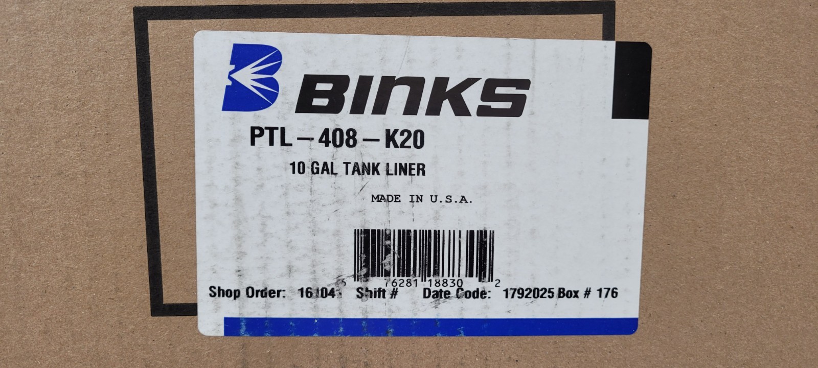 (Qty 20) Binks PTL-408-K20 9.8 Gallon Pressure Tank Liners