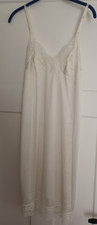 Vintage Kayser White Lace Trim Nylon Full Slip SZ 34