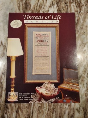 Vintage The Needle's Work Cross Stitch Pattern ''Threads Of Life Sampler''