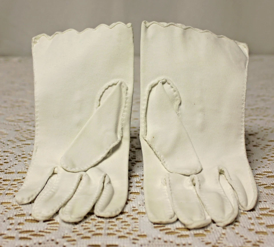 Guantes de vestir vintage con cuentas para damas hechos en Alemania Occidental - talla 6 Foto 3 de 3