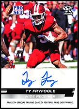 2022 Pro Set Draft Ty Fryfogle #PSA-TF1 Autographs AU Indiana Hoosiers Football