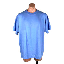 Vintage Jerzees Heavyweight Pale Blue Shirt XL BLANK USA MADE NWOT Periwinkle