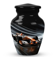 Formula One Car Speeding On Track Keepsakes For Ashes Of Loved Ones Cremation 3