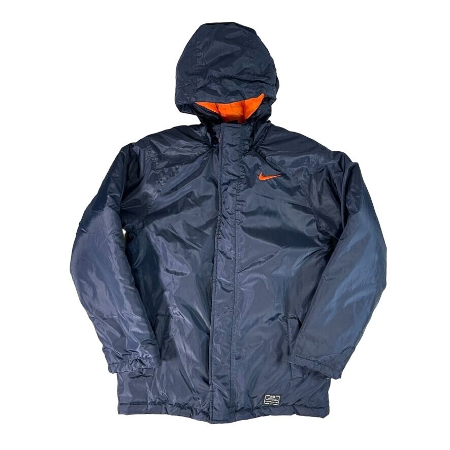 NIKE Youth Reversible Puffer Vest & Jacket Combo Lot Orange Blue