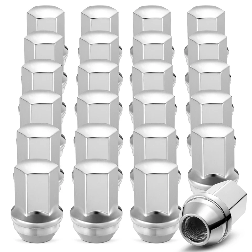 24pc 14x1.5 Tahoe Blazer Solid Lug Nuts For 1999-2021 Chevrolet Silverado 1500 Foto 4 de 4