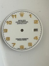 white Original Rolex Datejust 36mm Dial arabic gold Index for 116234 Reference