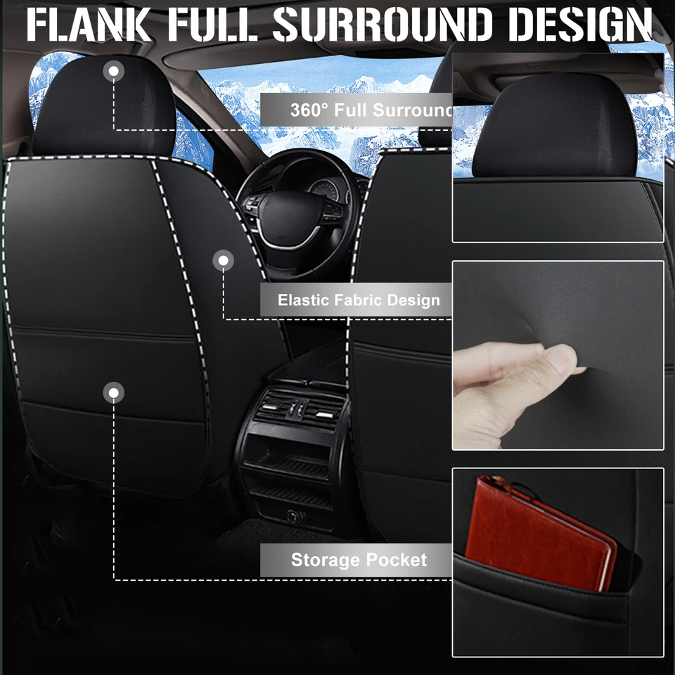 Car 2-Seat Covers Front Row PU Leather Cushion Pad For DODGE Avenger 2008-2014 Foto 2 de 4