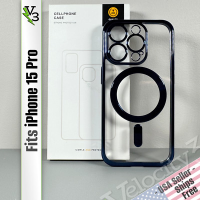 Case for iPhone 15 Pro - Glossy Blue | Magnetic | Sleek, Slim & Stylish