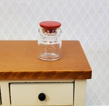 Dollhouse Jar Empty Glass with Lid Wide Mouth...