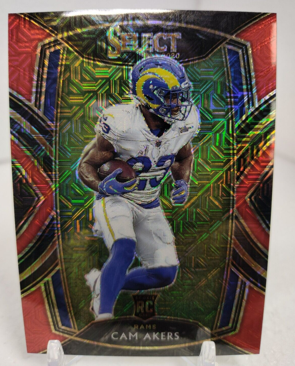 CAM AKERS #/49 RED Mojo ROOKIE 2020 Panini Select Football #255 CLUB Level PRIZM