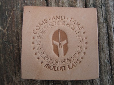 Molon Labe Leather Tooling Embossing / Clicker Stamp, Delrin, NEW #108