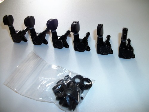 NEW Mécaniques 6 en ligne - black - pour guitare - Picture 4 of 5