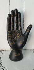 Hand Figure Tabletop Figurine Palmistry Black Gold 