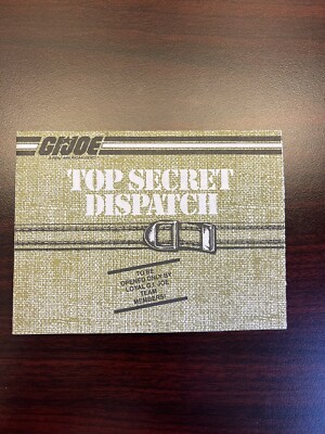 1985 GI JOE Top Secret Dispatch Order Form Near Mint  Flag Points