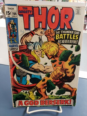 The Mighty Thor # 166. 1969. Nice Silver Age Copy