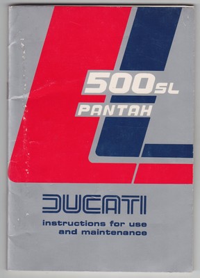 DUCATI 500 SL  PANTAH, Gebrauchs- und Wartungsanleitung  (ENGLISCH)