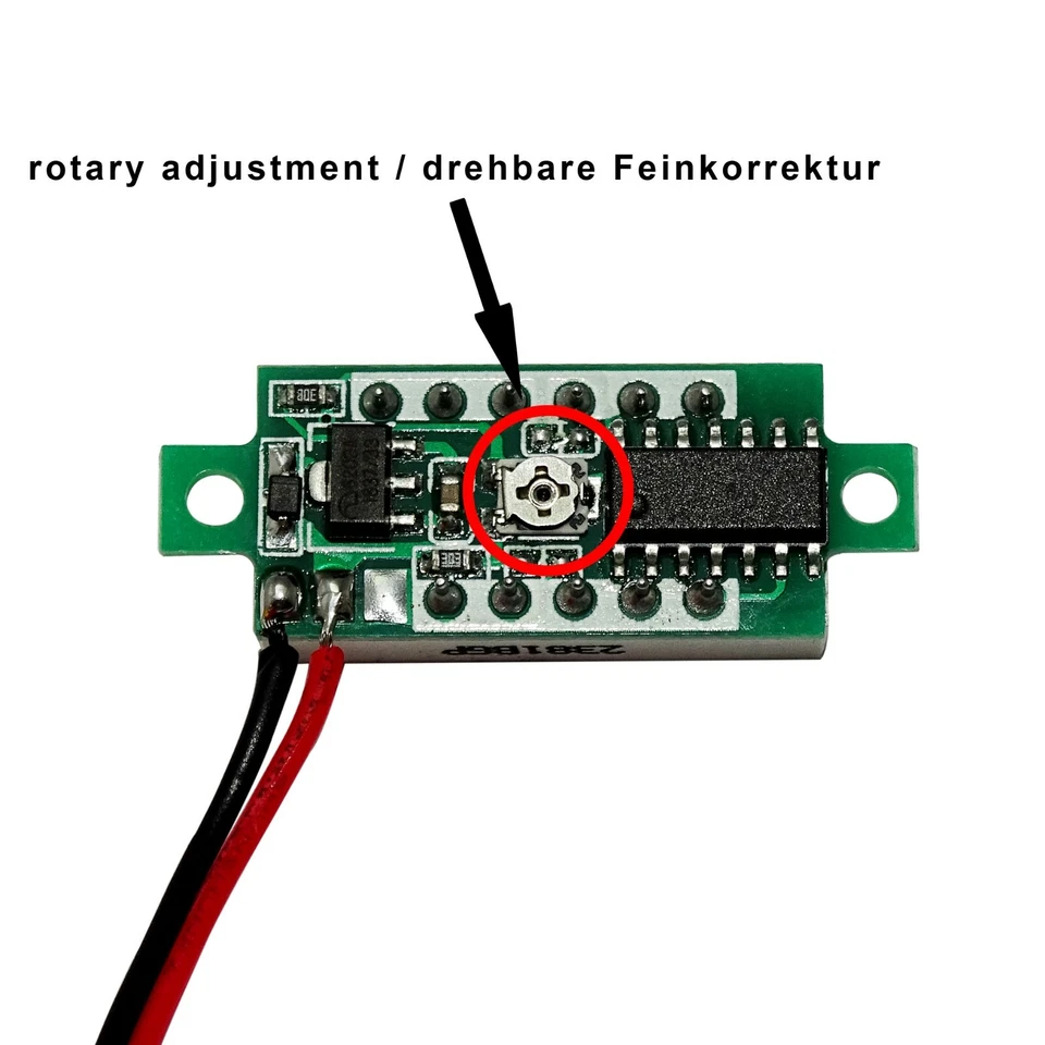 LED Voltmeter -blau- mini Einbau Spannung Digital LED Anzeige 0.28 Zoll | 3V-30V - Bild 2 von 2