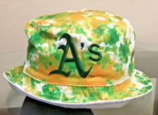 MLB Oakland Athletics A’s TIE DYE / WHITE REVERSIBLE BUCKET HAT  7/23/22 SGA NEW