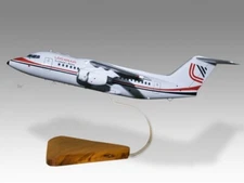 BAe 146-200 Loganair Desk Wood Airplane New Model Small Scale 1/100