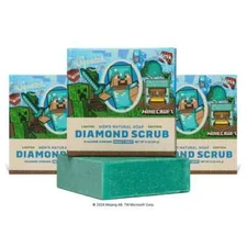 Dr. Squatch x Minecraft Diamond Scrub Bar Soap for Men Limited Edition 4 Pack