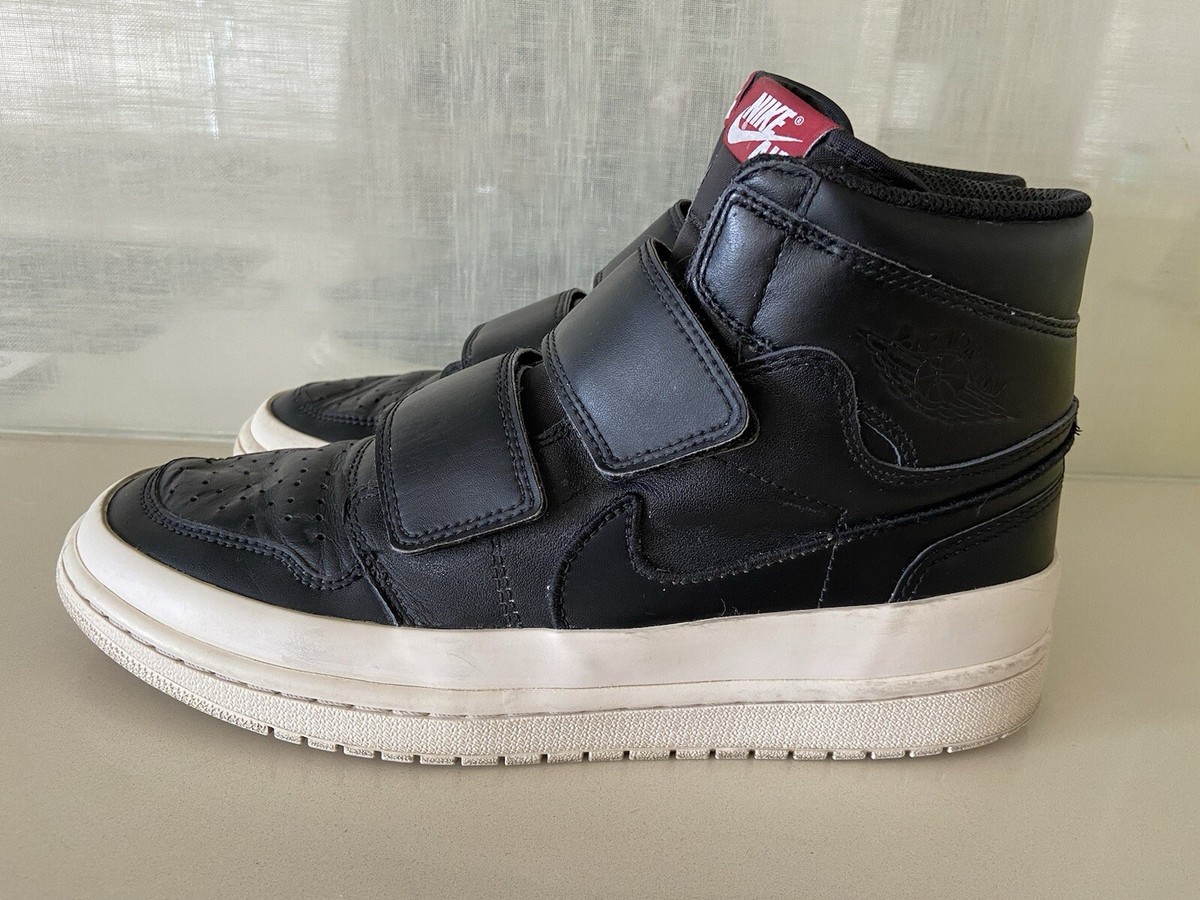 US Size 9.5 Nike Air Jordan 1 Retro High Double Strap Black Sail 
