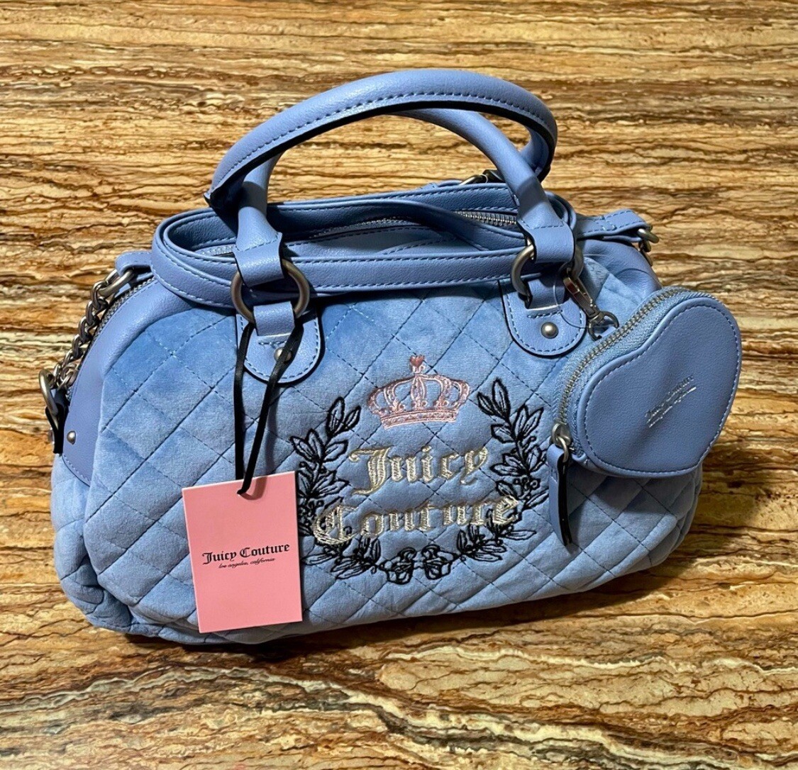 Juicy Couture Bag Large Blue Juicy Couture Quilted Handbag
