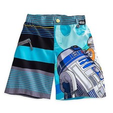 Star Wars R2D2 BB8 Swim Trunks Shorts Boy Size 5/6 7/8