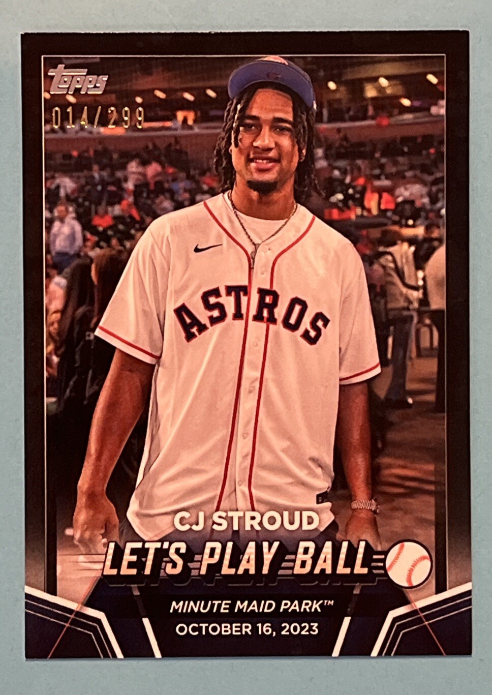 2024 Topps Series 2 CJ STROUD #PB-1 Let's Play Ball Black 14/299
