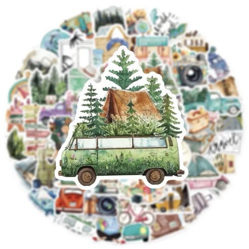 50 Pack of Vintage Explorer Stickers for Laptop/Water Bottle/Phone Case/Kindle - Picture 2 of 5