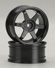 Hpi Racing Te37 Black 6-spoke 26mm Touring Car Wheels -3mm Offset Hpi3841