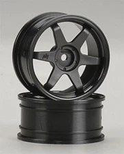 HPI Racing TE37 Black 6-Spoke 26mm Touring Car Wheels -3mm Offset HPI3841