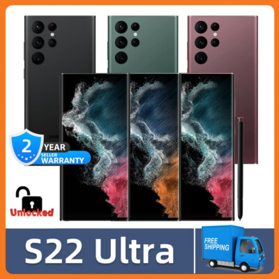  New Samsung Galaxy S22 Ultra 5G S908U 128/256/512GB Factory Unlocked Smartphone