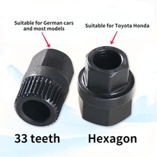 33 Spline Hexagon Alternator Clutch Free Wheel Pulley Removal Installation Tool