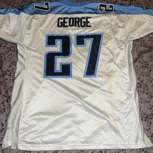 Reebok Eddie George #27 Football Jersey. NFL. White. Men Sz 58 Has Stain - Picture 9 of 10