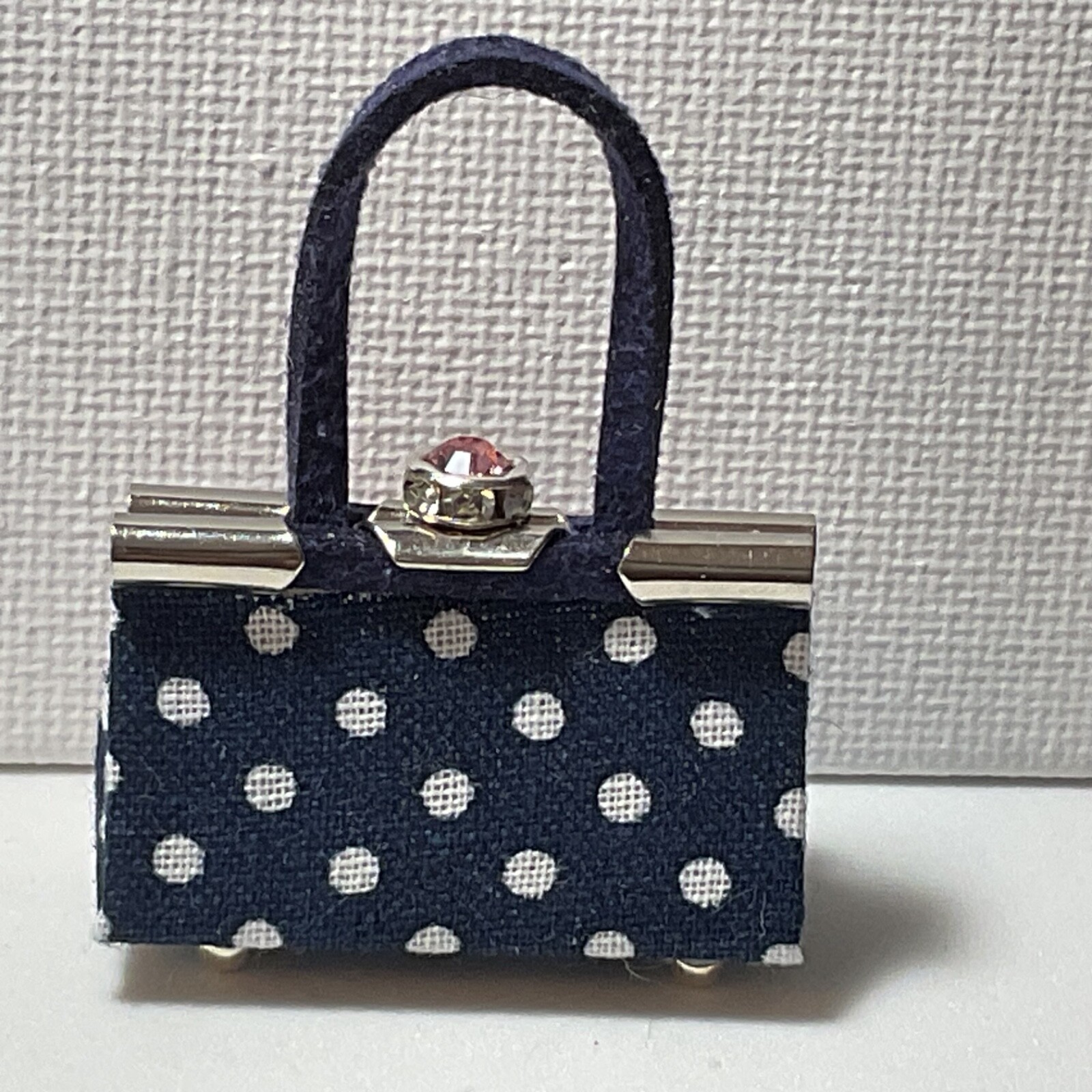 OOAK Barbie Doll Purse Navy Blue Bag For 11” Fashion Dolls Designed by ‘Bee