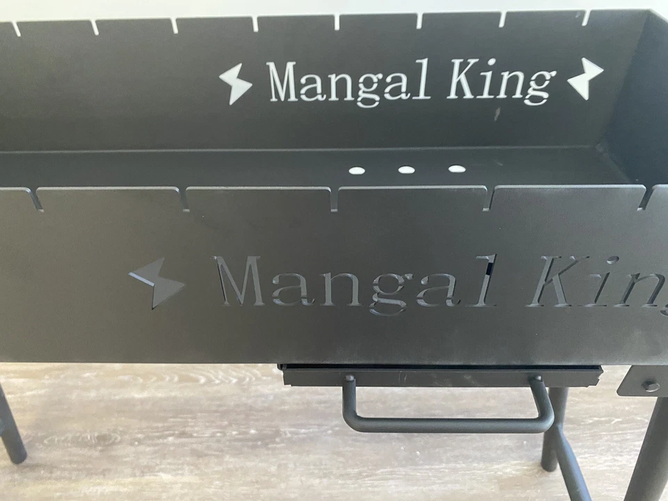 Mangalking Parrilla Barbacoa Patas Plegables 70cm 2MM Espesor Acero GRATIS 5 Brochetas Foto 3 de 4