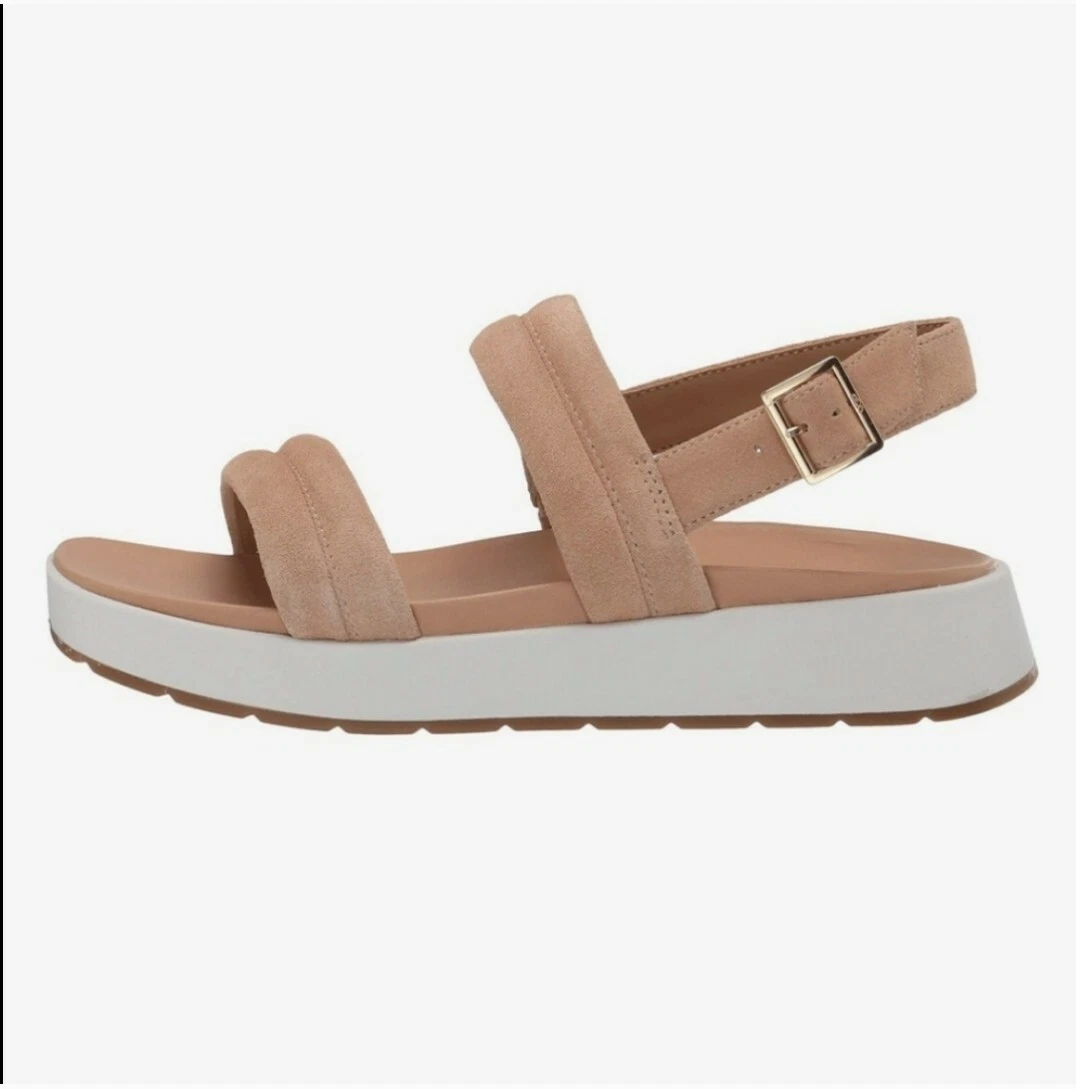 UGG Lynnden Slingback Sandal with Buckle Bronzer Suede Tan and