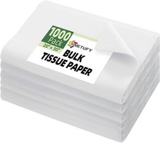 1000 Sheets White Tissue Paper Bulk 20 X 30 Packing Paper Sheets for Moving