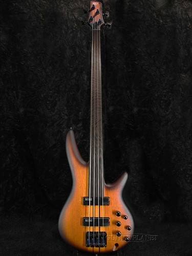 Basso elettrico Ibanez SRF700 Brown Burst Flat con custodia (danni) con tracc... - Foto 2 di 7