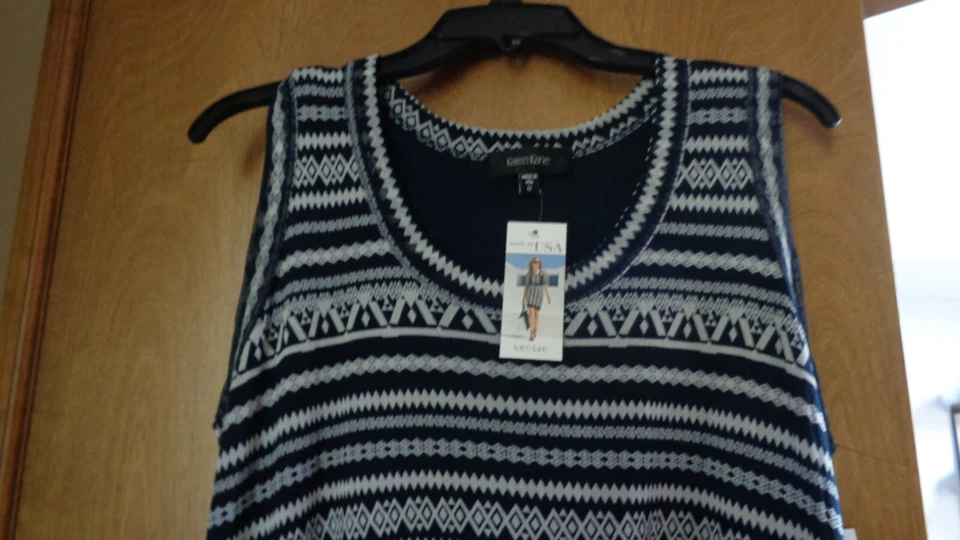 Karen Kane Women's sleeveless Dress, NAVY/white, Size 1X - NEW TAGS - $138. H-L - Изображение 4 из 4