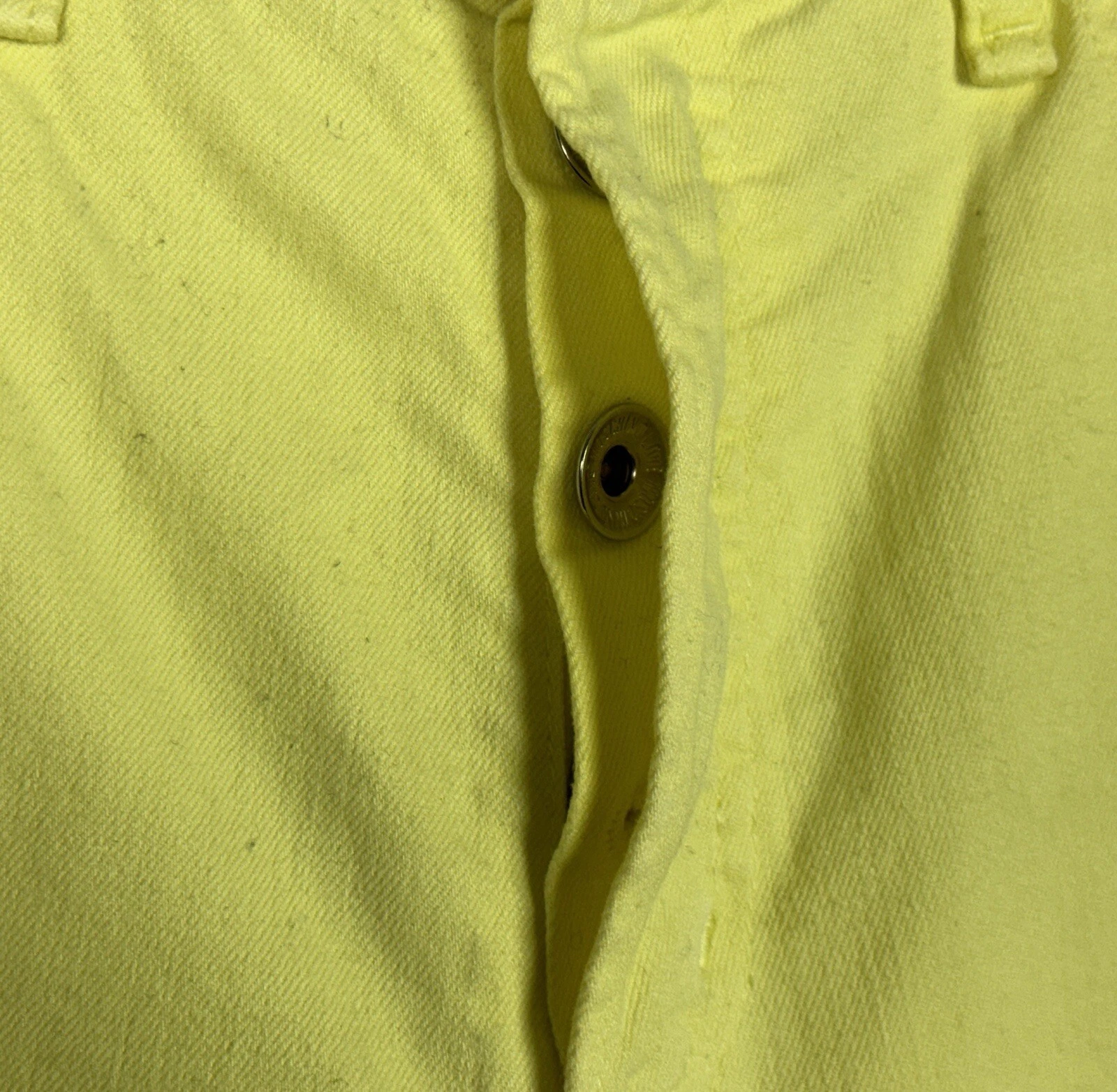 Pantalone donna LOVE MOSCHINO giallo ricamato cuore dritto taglia W 25