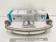 NEW Moen 16" Designer Grab Bar w/Shelf Press Mark BRUSHED NICKEL MLR2356DBN ob 